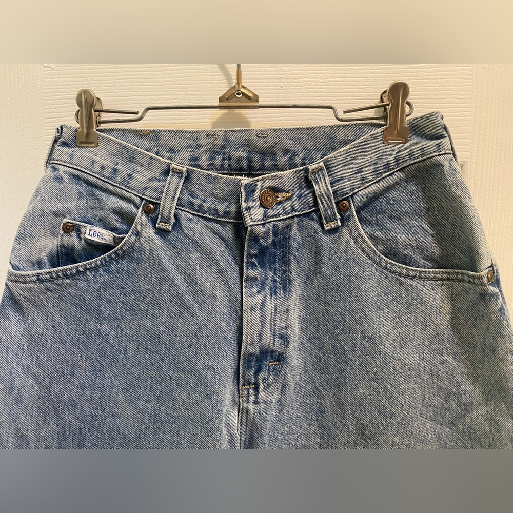 90’s Vintage Lee High-Waisted Acid Wash Mom Jeans 27 W— Grunge Retro Denim - Picture 6 of 12